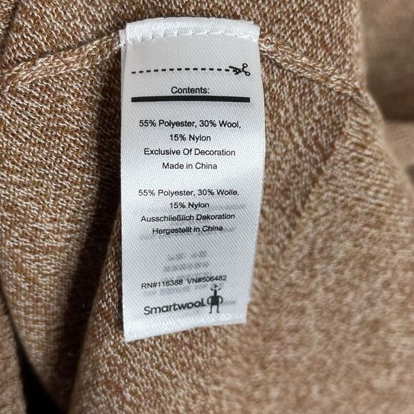 Smartwool Sparwood Half Zip Sweater Acorn Tan Mens Size XL Pullover Merino Wool - Picture 8 of 9